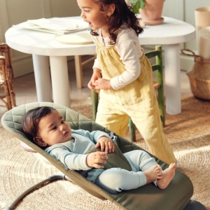 BabyBjorn - Balansoar Bliss Dark Green din tesatura matlasata cu aspect Clasic - Img 4