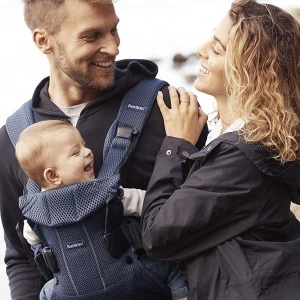 BabyBjorn - Marsupiu anatomic One Air - Navy Blue, 3D Mesh - Img 5