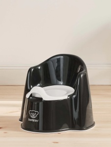 BabyBjorn - Olita cu protectie spate Potty Chair Black/White - Img 5