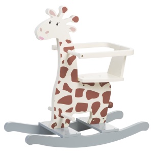 Balansoar Childhome Girafa 12-30 luni, MDF Ecru Gri