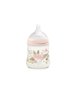 Biberon 150 ml tetină fiziologică SX Pro cu debit lent Roz Gold Premium - Img 2