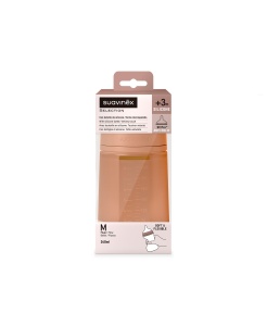 Biberon din silicon, 240ml, Colour Essence SX Pro debit mediu, rosu - Img 6