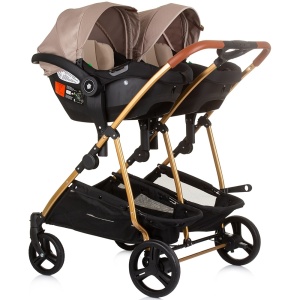 Carucior gemeni Chipolino Duo Smart 3 in 1 golden beige - Img 11