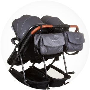 Carucior gemeni Chipolino Duo Smart 3 in 1 silver grey - Img 14