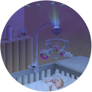Carusel muzical pentru patut cu proiector Chipolino Unicorn - Img 2
