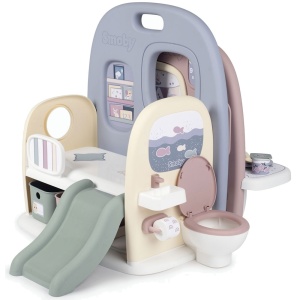 Centru de ingrijire pentru papusi Smoby Baby Care Childcare Center albastru roz cu accesorii - Img 5