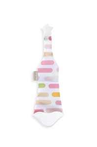 Cravata bebelusi cu accesoriu de dentitie BabyJem, roz - Img 1