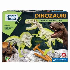 DESCOPERA DINOZAURUL T-REX & TRICERAPTOR FLUO STIINTA SI JOACA - Img 8