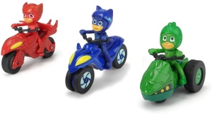EROI IN PIJAMALE SET 3 MOTOCICLETE CU FIGURINA SCARA 1:64 - Img 2