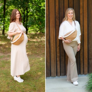 Geanta Childhome Banana On The Go aspect piele intoarsa Bej - Img 3