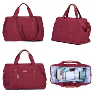 Geanta de infasat Childhome Mommy Bag Signature Urban Burgundy - Img 3