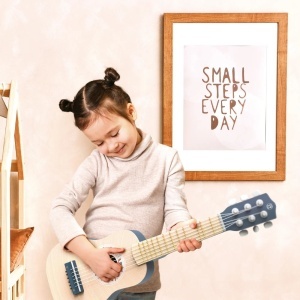 Instrument muzical Chitara din lemn pentru copii, Speedy Monkey - Img 4