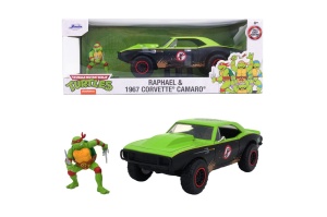 JADA MASINUTA METALICA TESTOASELE NINJA RAPHAEL CHEVY CAMARO 1:24 - Img 5