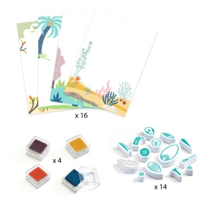 Joc creativ cu stampile Animale surprinzatoare, Djeco - Img 2