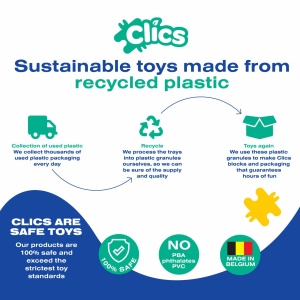 Joc de construit Clics Lumea dinozaurilor 6 in 1, Clicstoys - Img 2