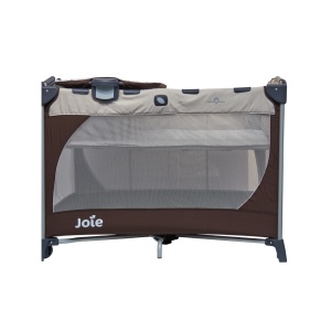 Joie - Patut pliant Commuter Change Beige Dots, cu cosulet detasabil inclus