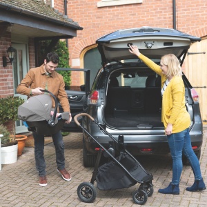 Joie - Scoica auto i-Snug 2 cu tetiera reglabila, 40-75 cm, Quartz, testata ADAC si certificata R129 - Img 4