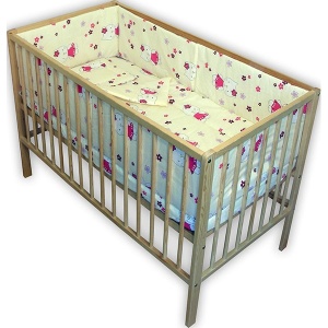Lenjerie patut Hubners Kitty Floricele 5 piese crem - Img 1