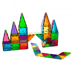 MAGNA-TILES Clear Colors, set magnetic 100 piese - Img 2