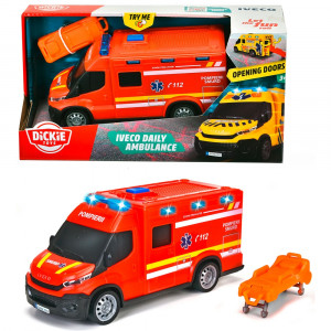 Masina ambulanta Dickie Toys Iveco Daily Ambulance 1:32 18 cm rosu - Img 2