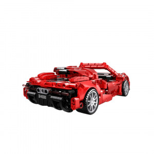 Masina sport rosie tip lego tehnic de constructie (482 piese) - Img 3