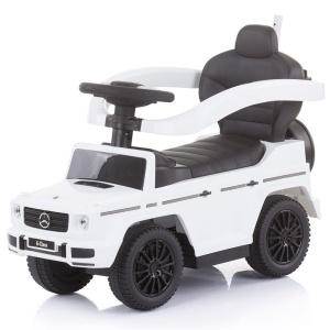 Masinuta de impins Chipolino Mercedes G350 white cu maner si copertina - Img 3