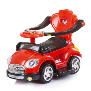 Masinuta de impins Chipolino Super Car red cu maner si copertina - Img 3
