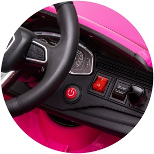 Masinuta electrica Chipolino Audi RS Q8 cu scaun din piele si roti EVA pink - Img 5