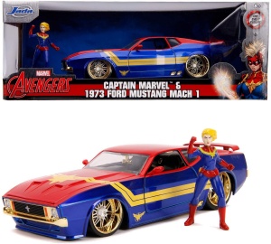 MASINUTA METALICA CAPTAIN MARVEL 1973 FORD MUSTANG MACH 1 SCARA 1 LA 24 - Img 8