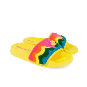 Papuci amarillo multicolori pentru copii, Agatha Ruiz de la Prada