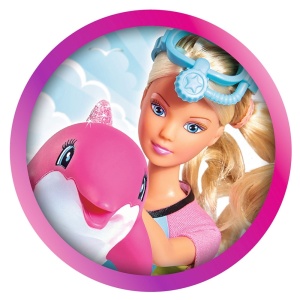 Papusa Simba Steffi Love Dolphin Fun 29 cm cu delfin si accesorii - Img 2
