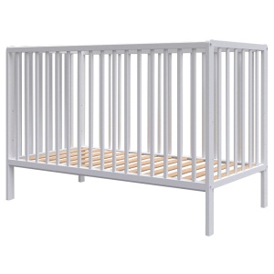Patut copii din lemn Hubners Dominic 120x60 cm alb - Img 1