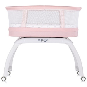 Patut cu leganare si cantar integrat Chipolino Sogno 2 in 1 pink - Img 4