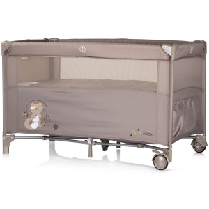 Patut pliabil Chipolino Relax tiramisu cu laterala culisanta - Img 3