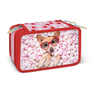 Penar echipat - Animale cu 3 fermoare (18 markere si 18 creioane colorate) - 13 x 20 x 6.5 cm (12 buc/display) - Img 6