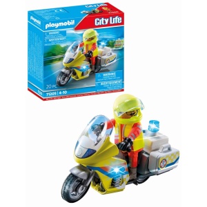 Playmobil - Motocicleta Galbena Cu Lumini - Img 5