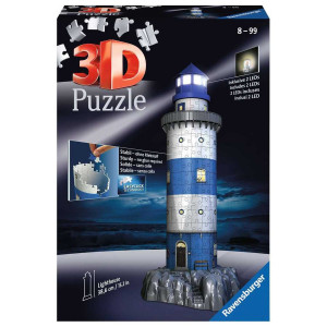 Puzzle 3D Farul Noaptea, 216 Piese - Img 2