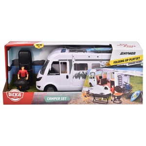 Rulota Dickie Toys Camper Hymer Camping Van Class B cu figurina si accesorii - Img 8