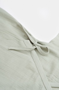 Salopeta petrecuta din muselina, BabyCosy, 100% bumbac organic, Verde