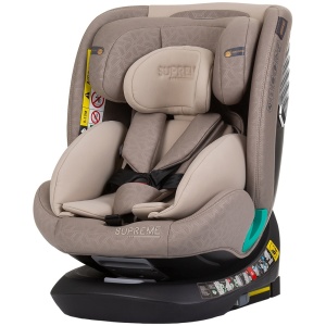 Scaun auto Chipolino Supreme I-Size 40-150 cm cu sistem Isofix macadamia - Img 1