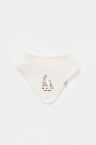 Set 2 bavete Girafa, BabyCosy, Ecru/Mink