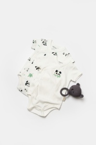 Set 2 body-uri Panda, BabyCosy, 50% bambus+50% bumbac