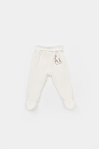 Set 2 pantaloni cu botosei bebe unisex Girafa, Baby Cosy, 100% bumbac organic