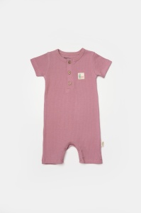 Set 2 salopete scurte Bamboo, roz, BabyCosy, 50%bumbac+50% bambus