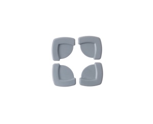 Set 4 protectii pentru colturi mobila BabyJem, gri