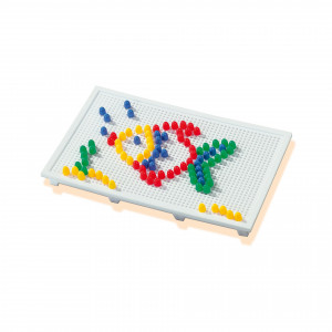 Set creativ mozaic - Tabla de jucarie mozaic cu pini colorati - Img 8