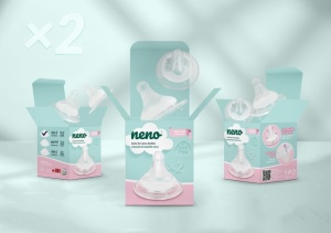 Set de 2 tetine anticolici pentru biberoane Neno L - Img 6