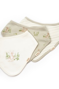Set de 3 bavete pentru nou nascut, 100% bumbac organic, Rabbit, BabyCosy