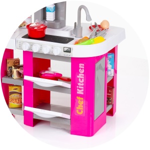 Set jucarie Chipolino Kitchen 72,5 cm cu sistem de curgere apa, lumini, sunete si 53 accesorii - Img 6