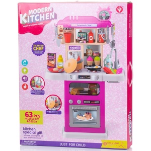 Set jucarie Chipolino Kitchen 87 cm cu sistem de curgere apa, lumini, sunete si 63 accesorii - Img 9